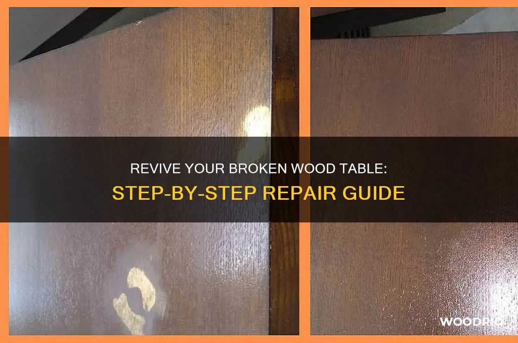 how to fix a broken wood table