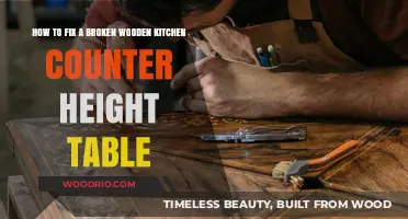 Repairing a Broken Wooden Kitchen Counter Height Table: Step-by-Step Guide