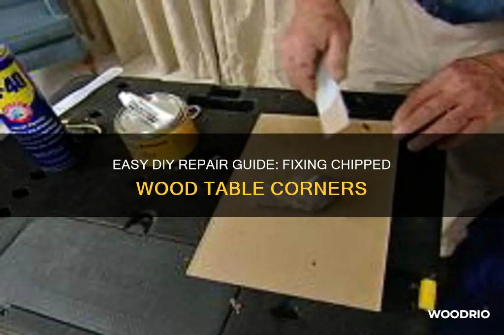 how to fix a chipped corner on wood table