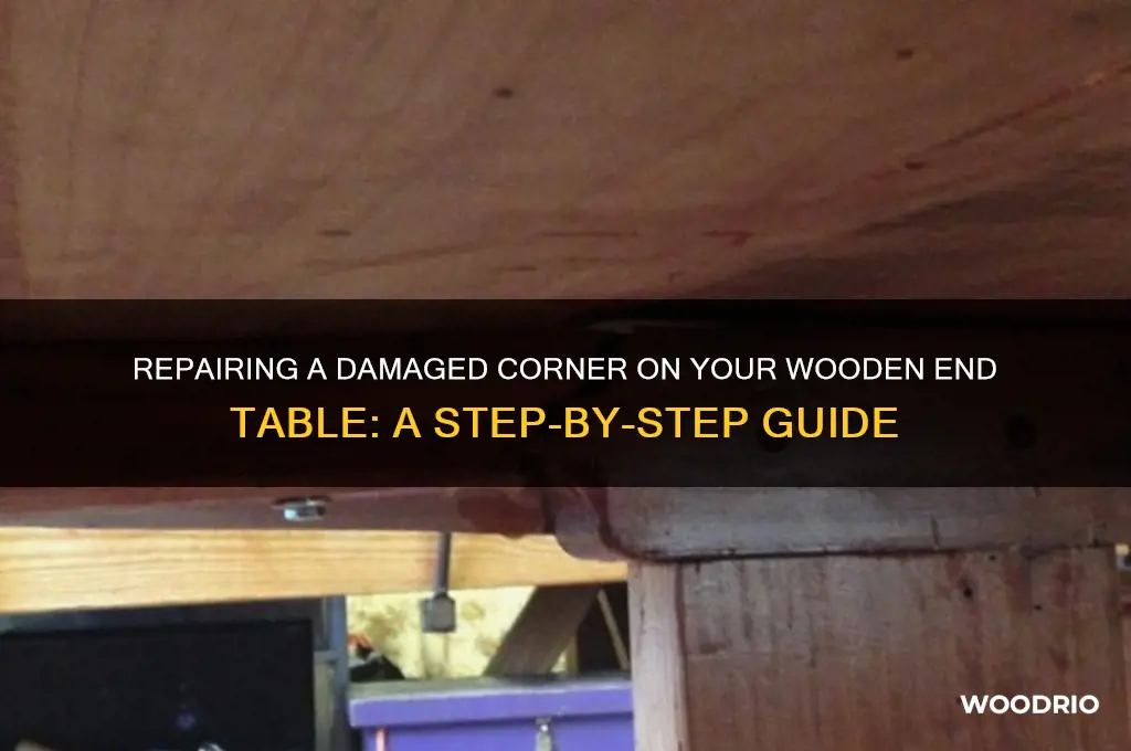 how to fix a corner of a wood end table