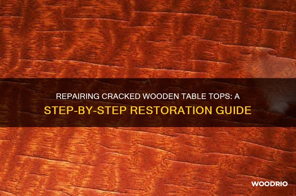 how to fix a cracked wooden table top end