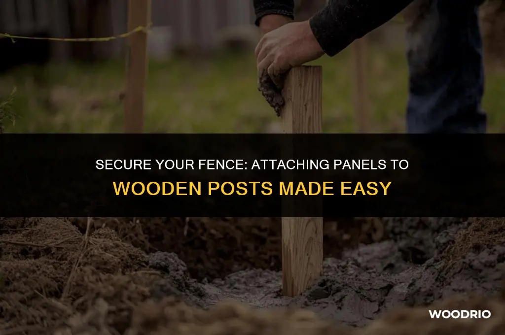 how to fix a fence panel to a wooden post