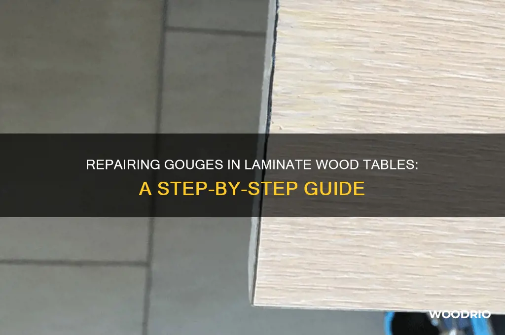 how to fix a gouge in a laminate wood table
