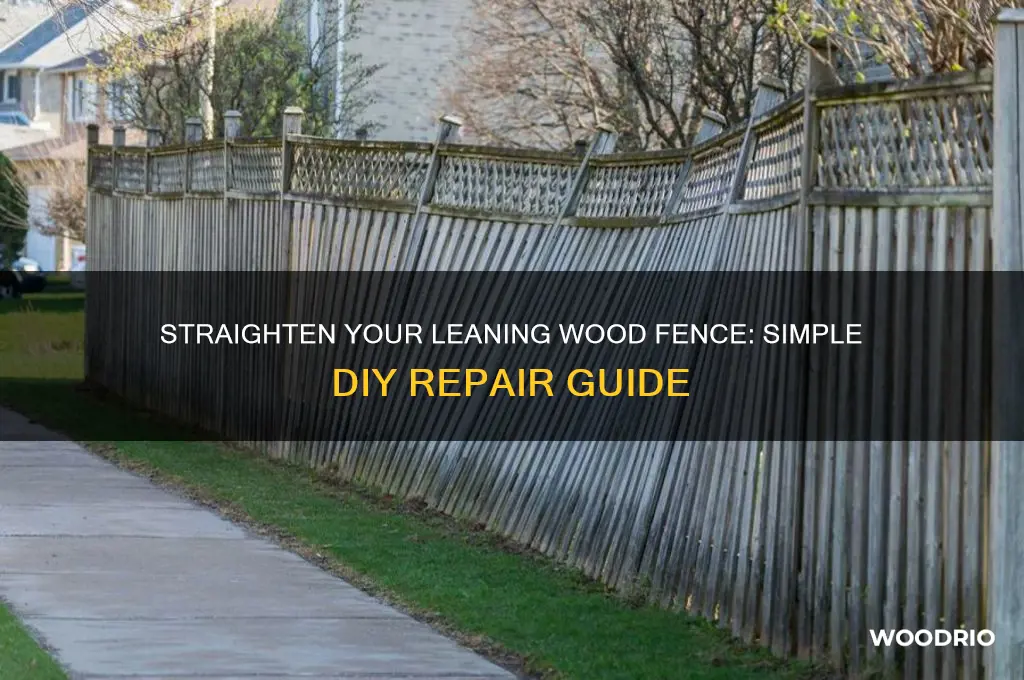 how to fix a leaning wood fence
