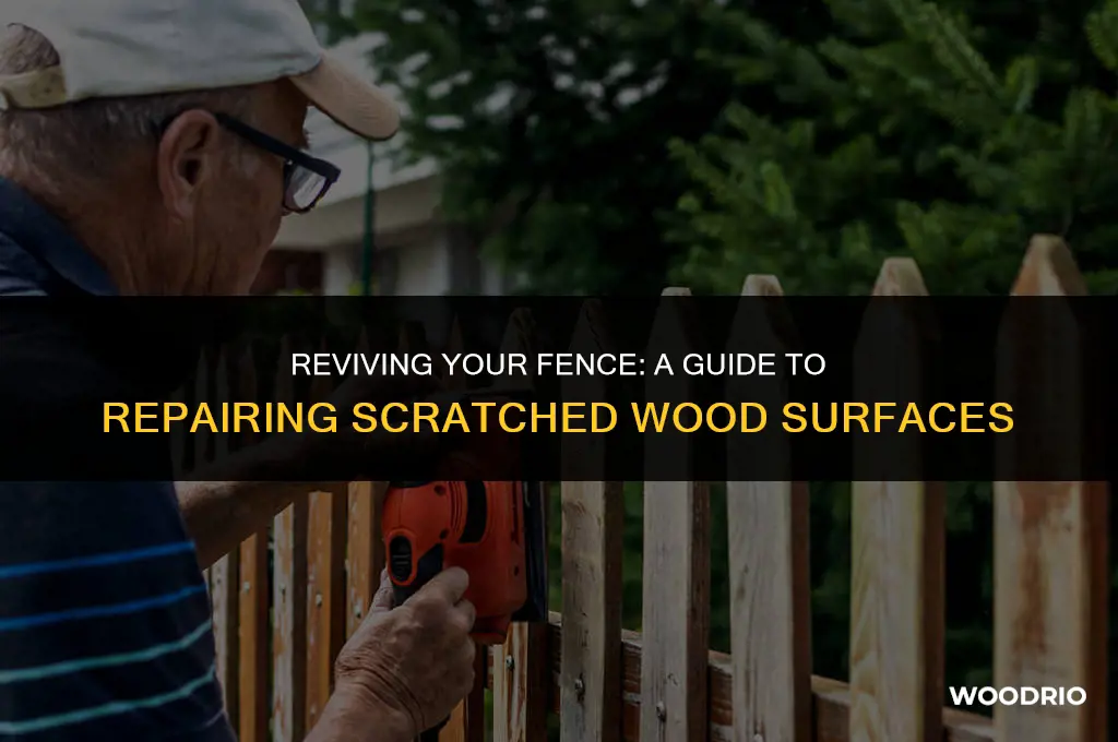 how to fix a scratched wood fence