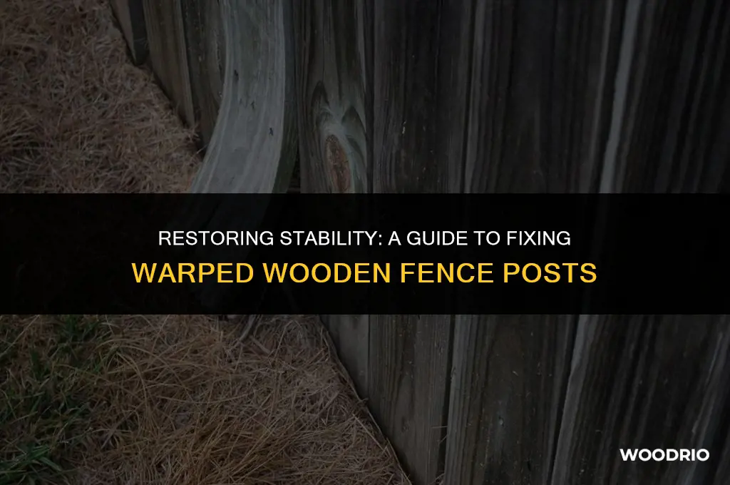 how to fix a warped wooden fence post