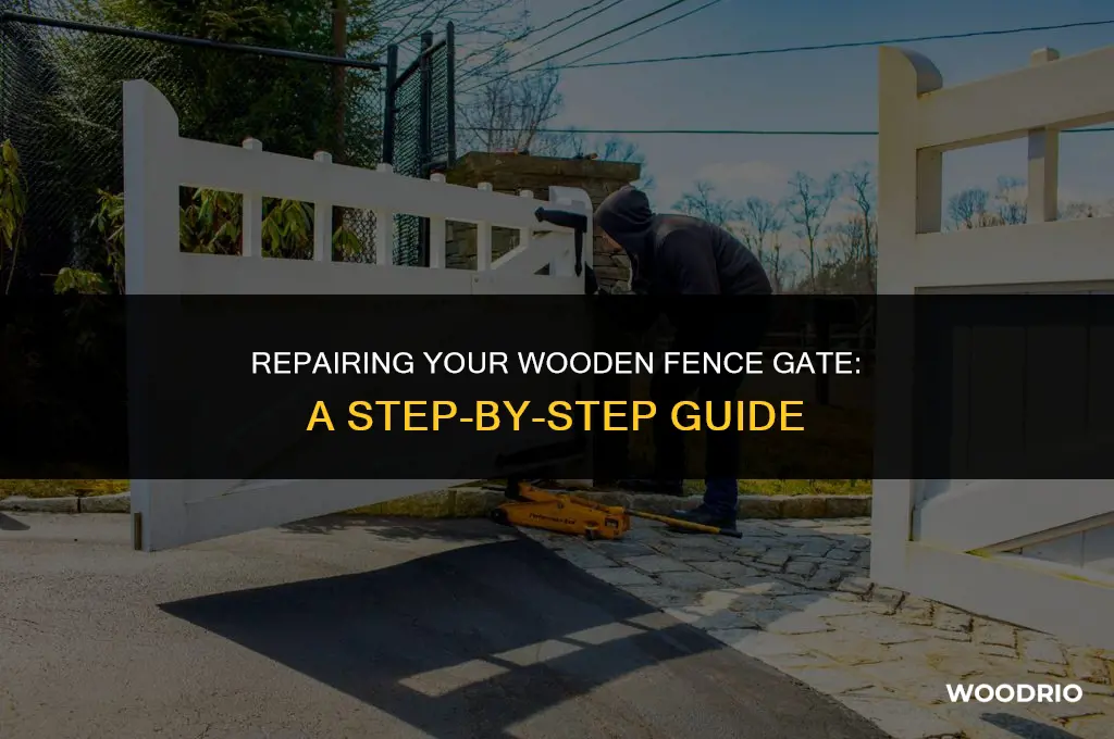 how to fix a wood fence gate