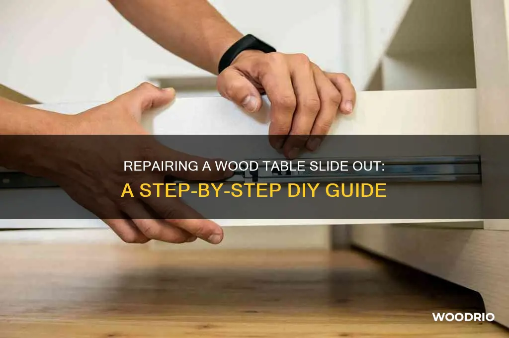 how to fix a wood table slide out