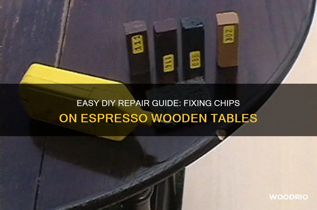 how to fix chips on a wooden table espresso