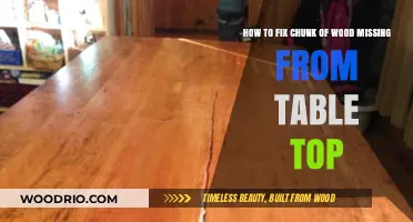 Repairing a Missing Wood Chunk: Restoring Your Table Top's Beauty