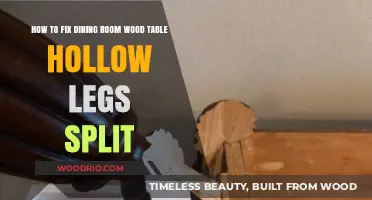Repairing Split Hollow Legs on Your Dining Room Wood Table