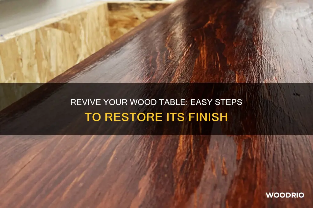 how to fix finish on wood table