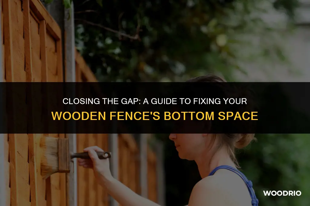 how to fix gap at bottom of wood fence