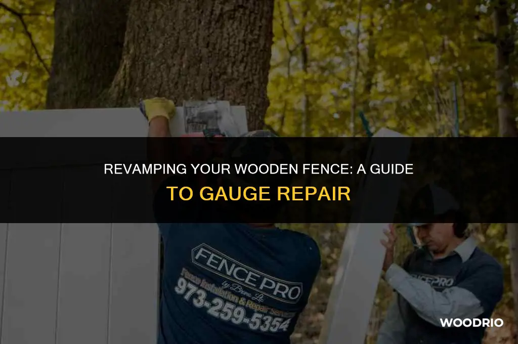 how to fix gauges on wood fence
