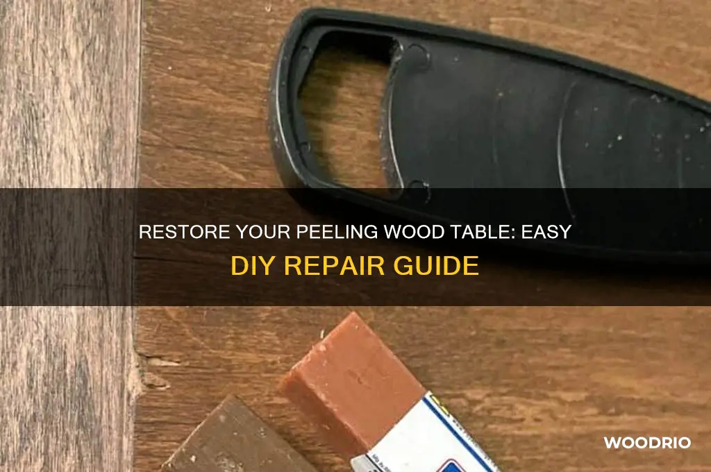 how to fix peeling wood table