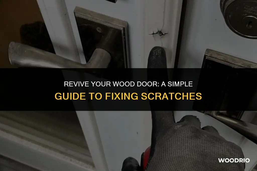 how to fix scratches on wood door