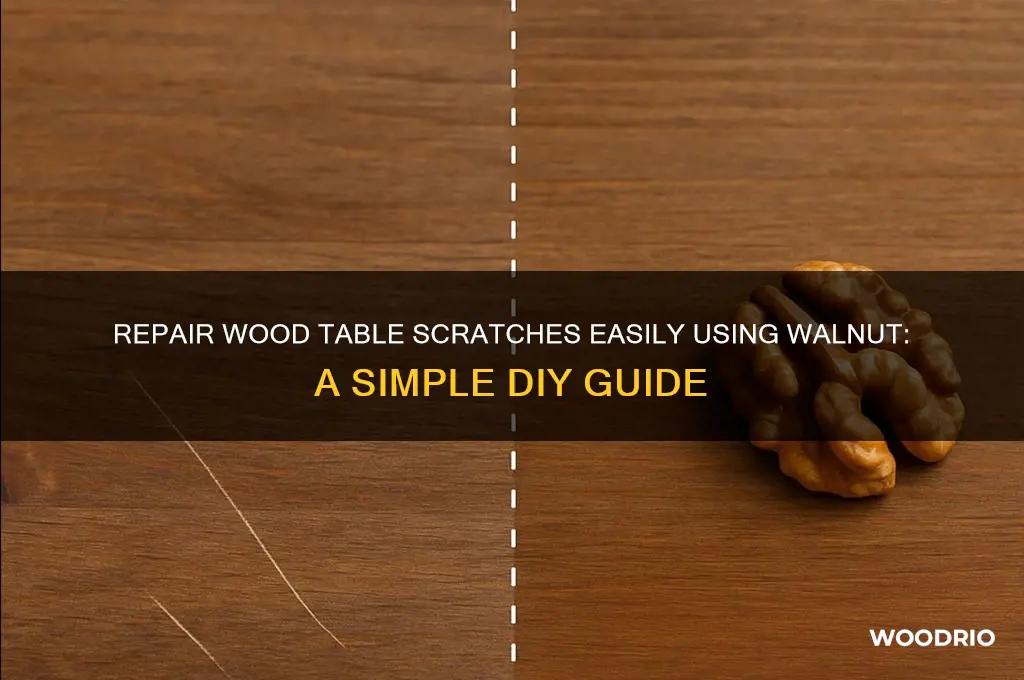how to fix scratches on wood table with walnut