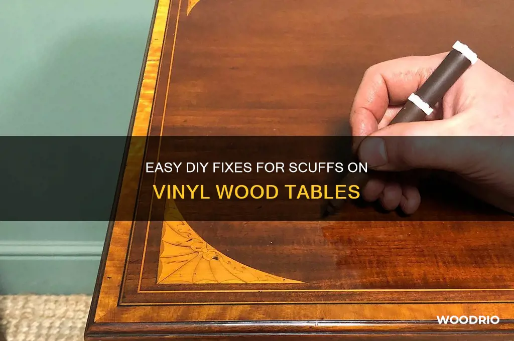 how to fix scuff on vinyl wood table