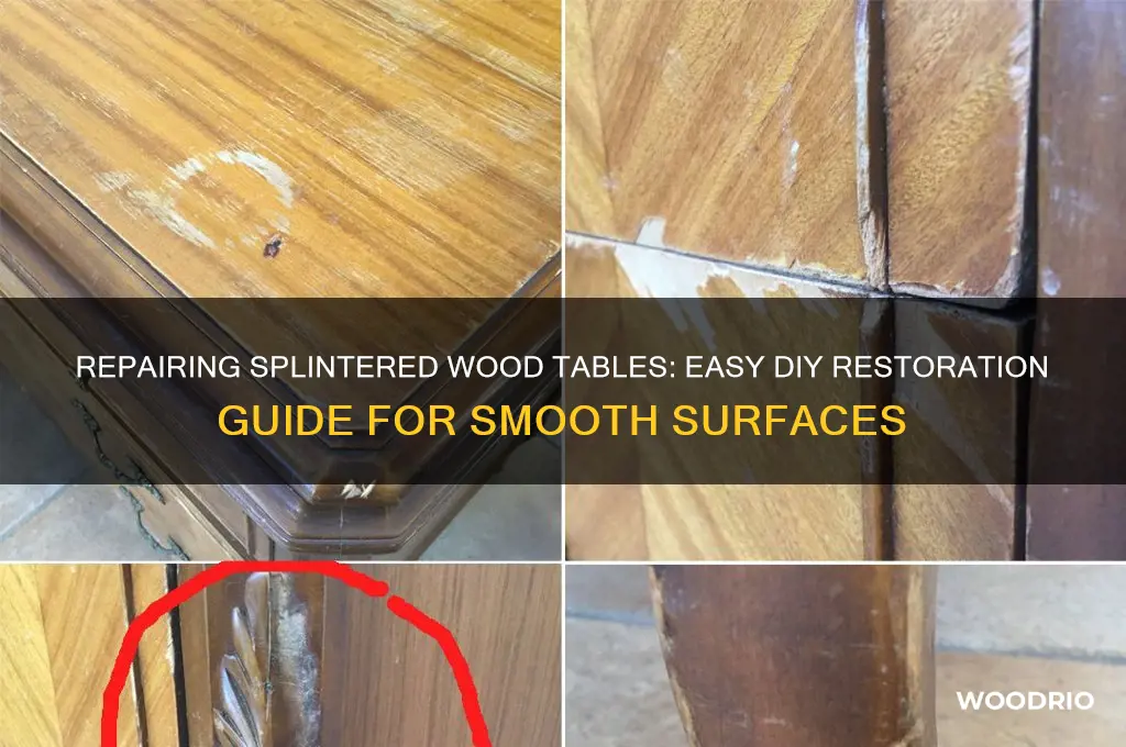 how to fix splintered wood table