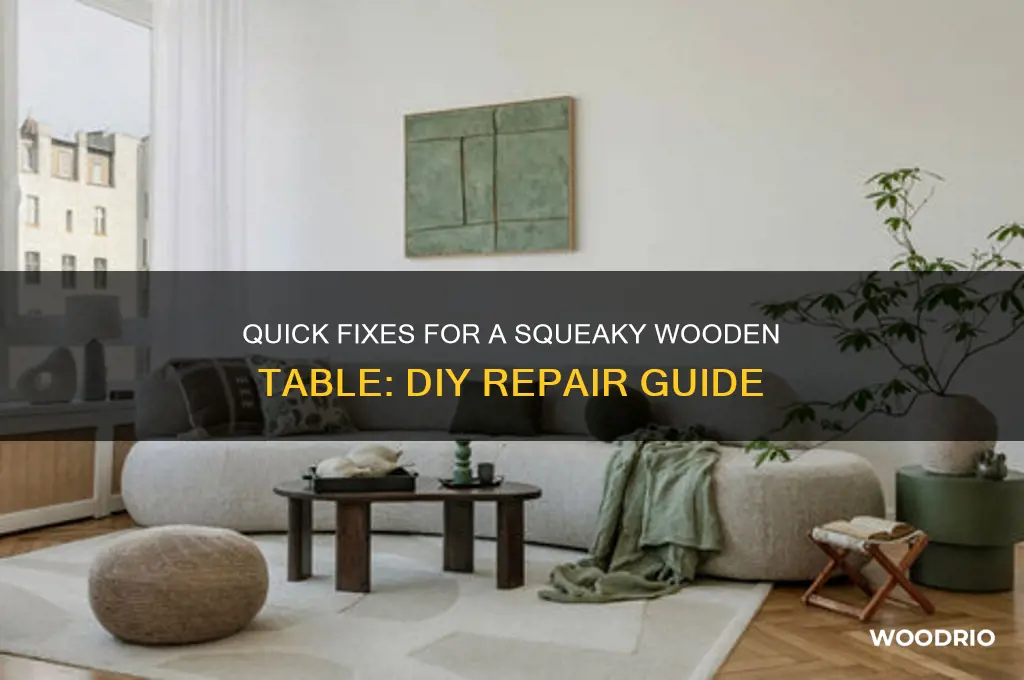 how to fix squeaky wooden table