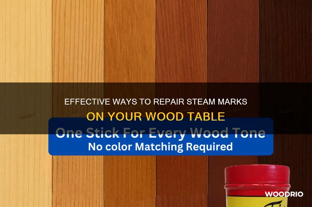 how to fix steam mark on wood table