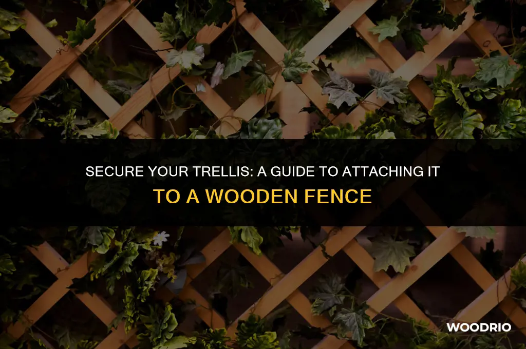 how to fix trellis to wooden fence