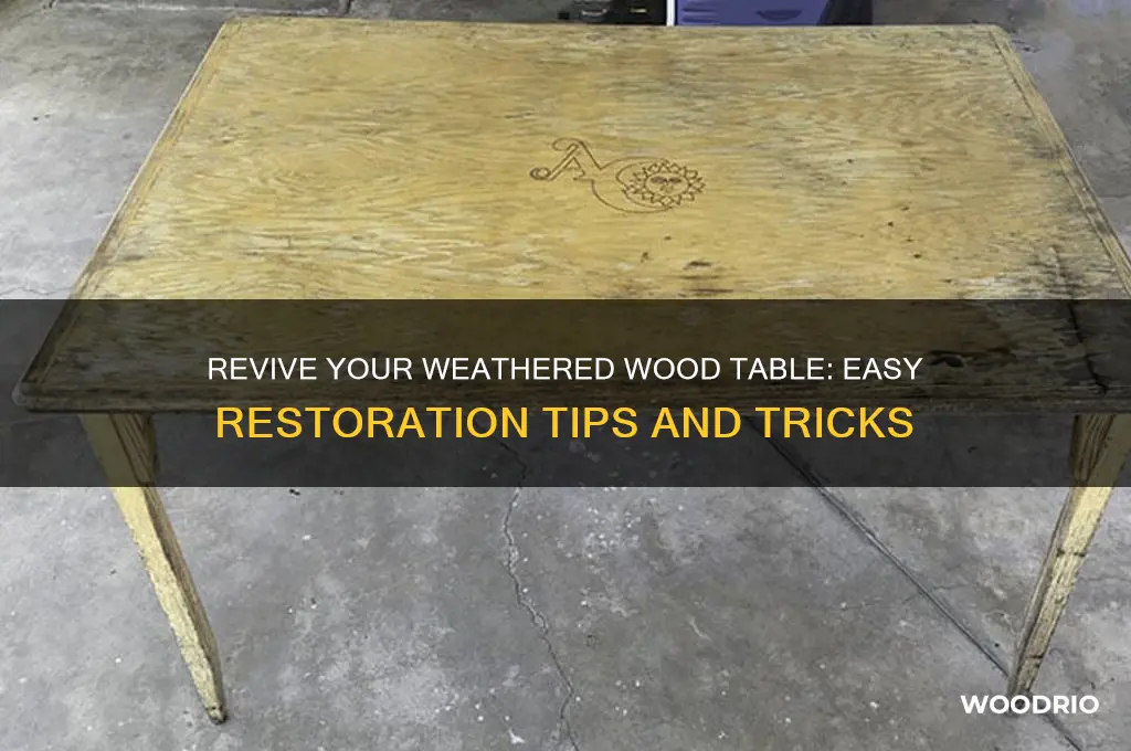 how to fix weathered wood table