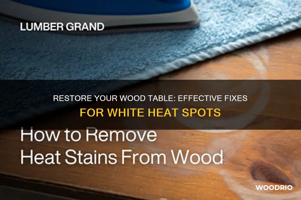 how to fix white heat spots on wood table