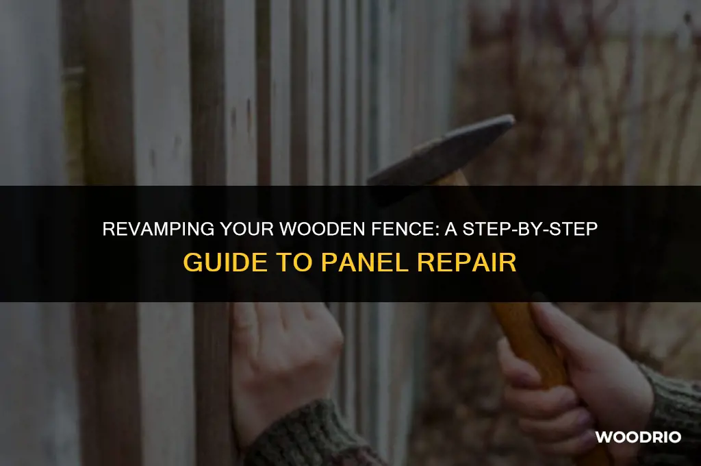 how to fix wood fence panels