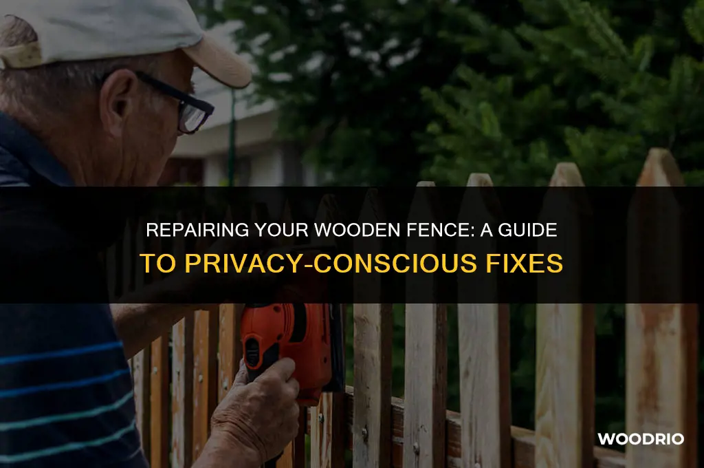 how to fix wooden fence without entering neigbors yard