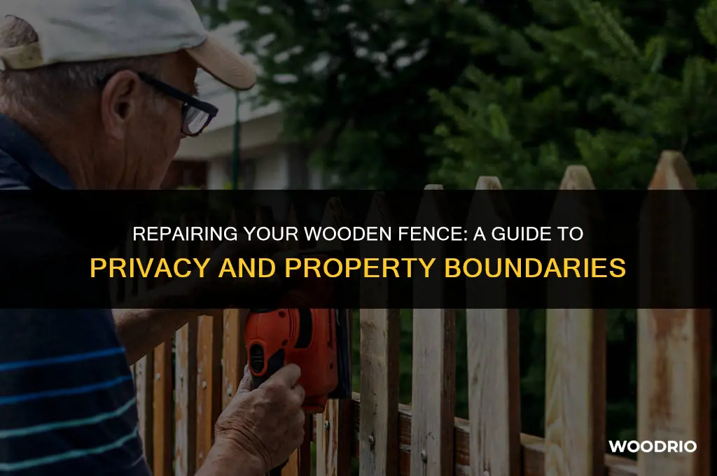 how to fix wooden fence without entering neighbor