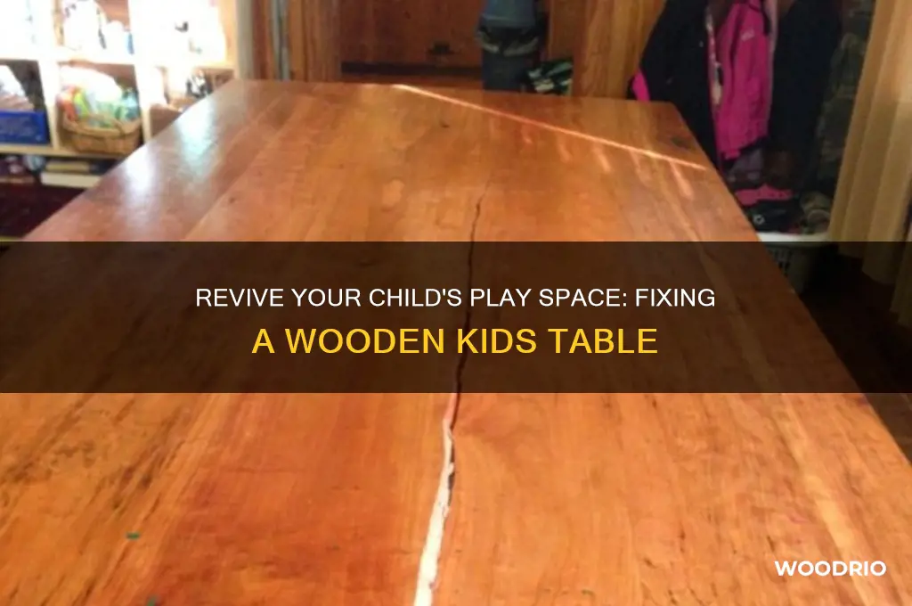 how to fix wooden kids table