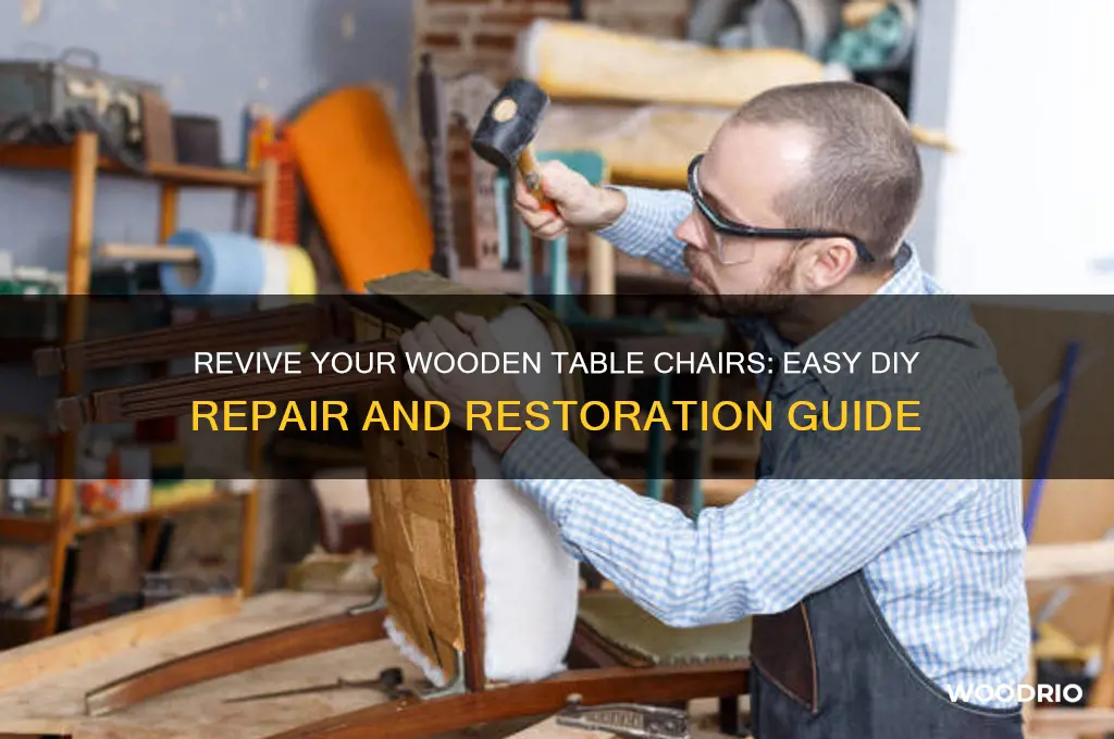 how to fix wooden table chairs