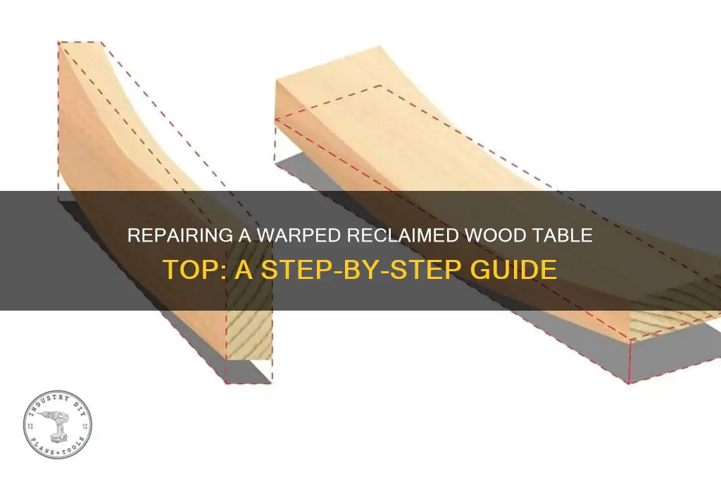 how to fixed warped reclaimed wood table top