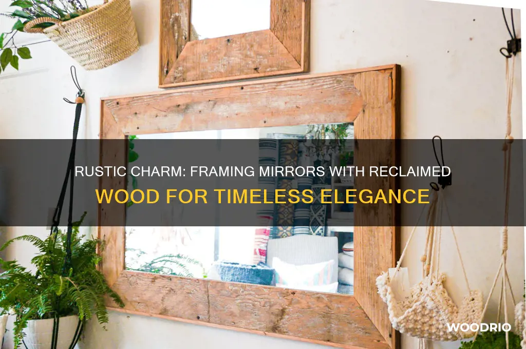 how to frame a mirror with old wood