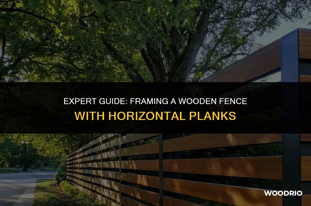 how to frame a wooden fence on horizontal planks