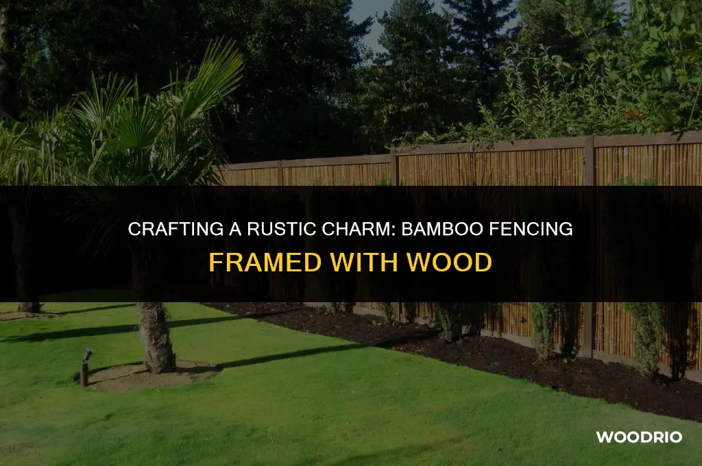 how to frame bamboo fence with wood