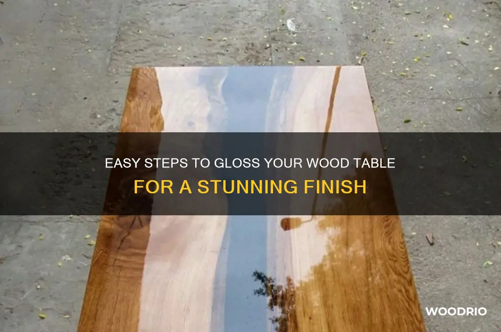 how to gloss wood table