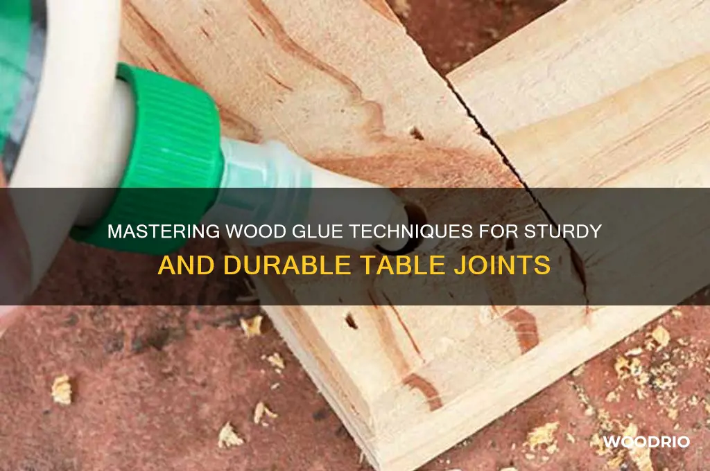 how to glue wood together for a table