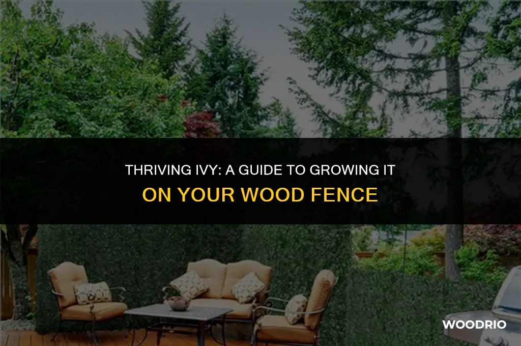 how to grow ivy on a wood fence