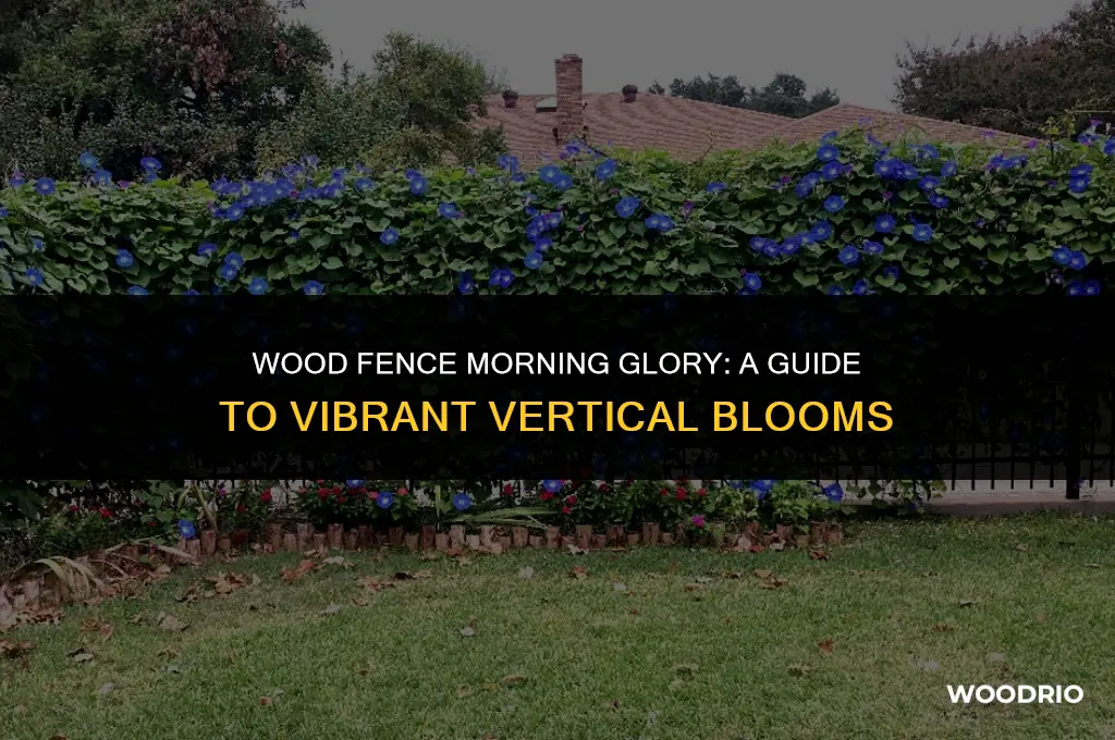 how to grow morning glory on a wood fence