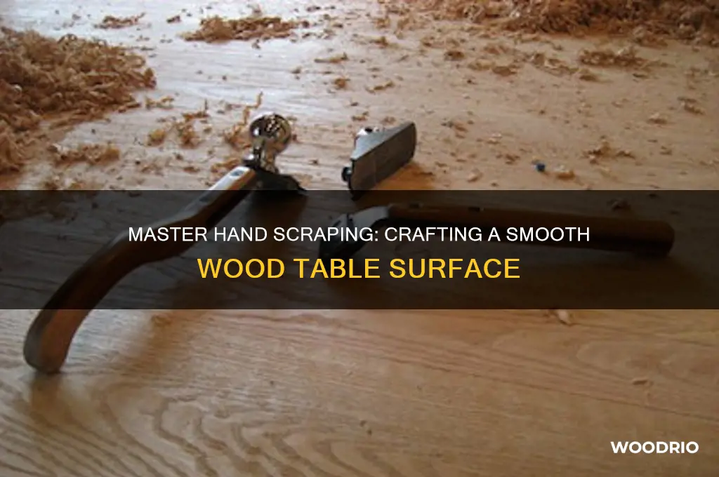how to hand scrape wood table