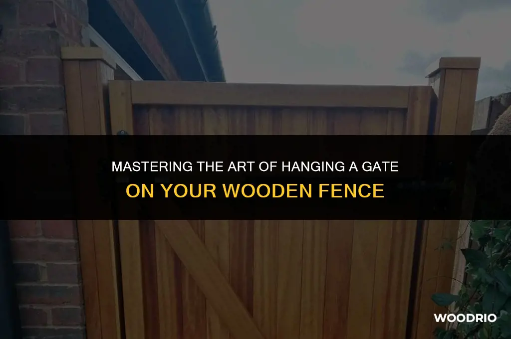 how to hang a gate on a wooden fence