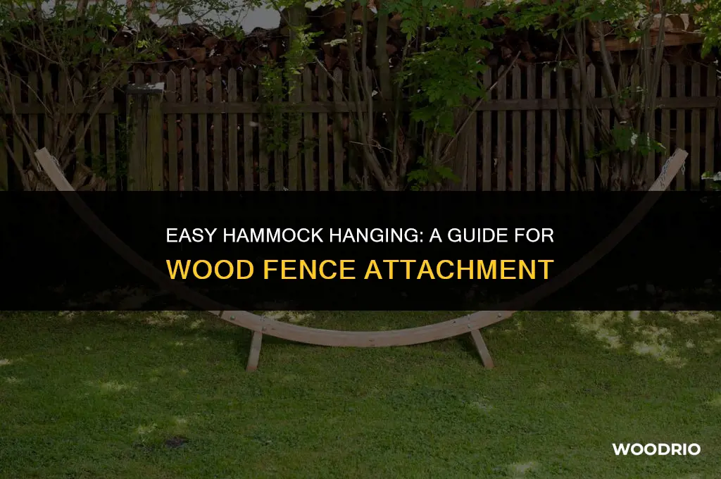 how to hang a hammock from wood fence