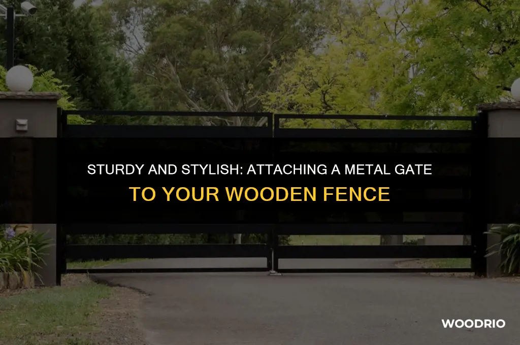 how to hang a metal gate for a wood fence