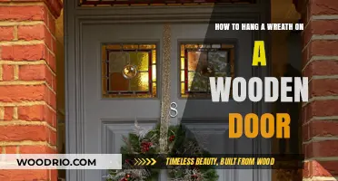Effortless Elegance: Hanging a Wreath on Your Wooden Door