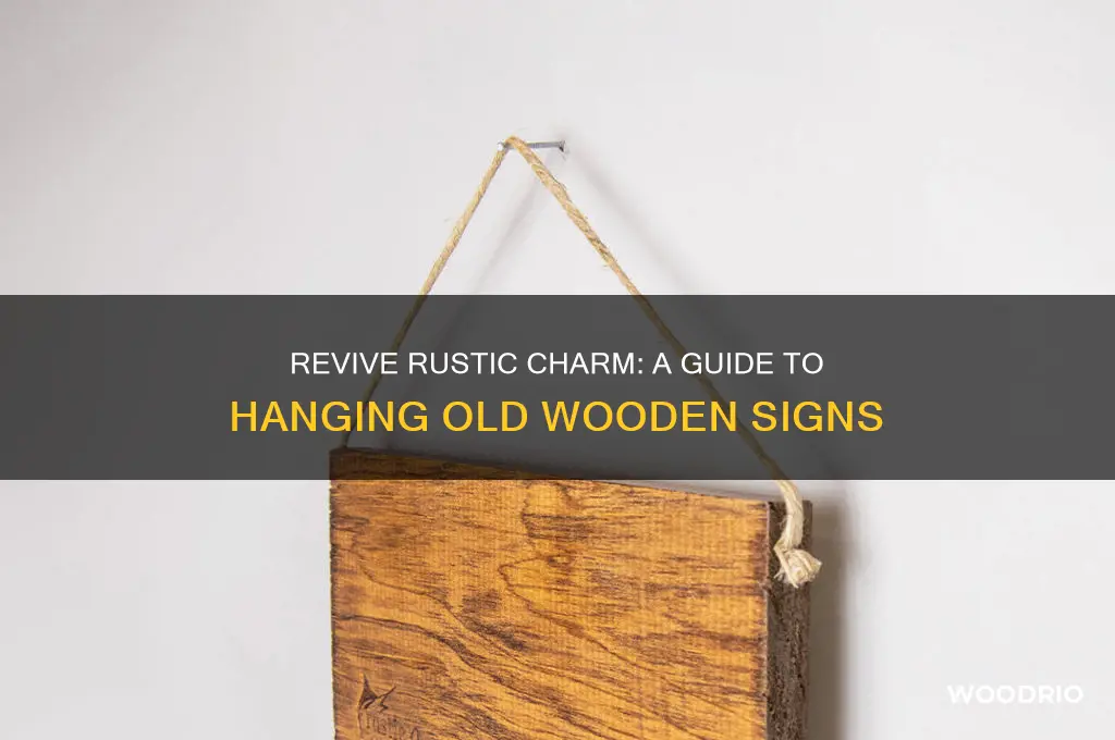 how to hang an old wooden sign