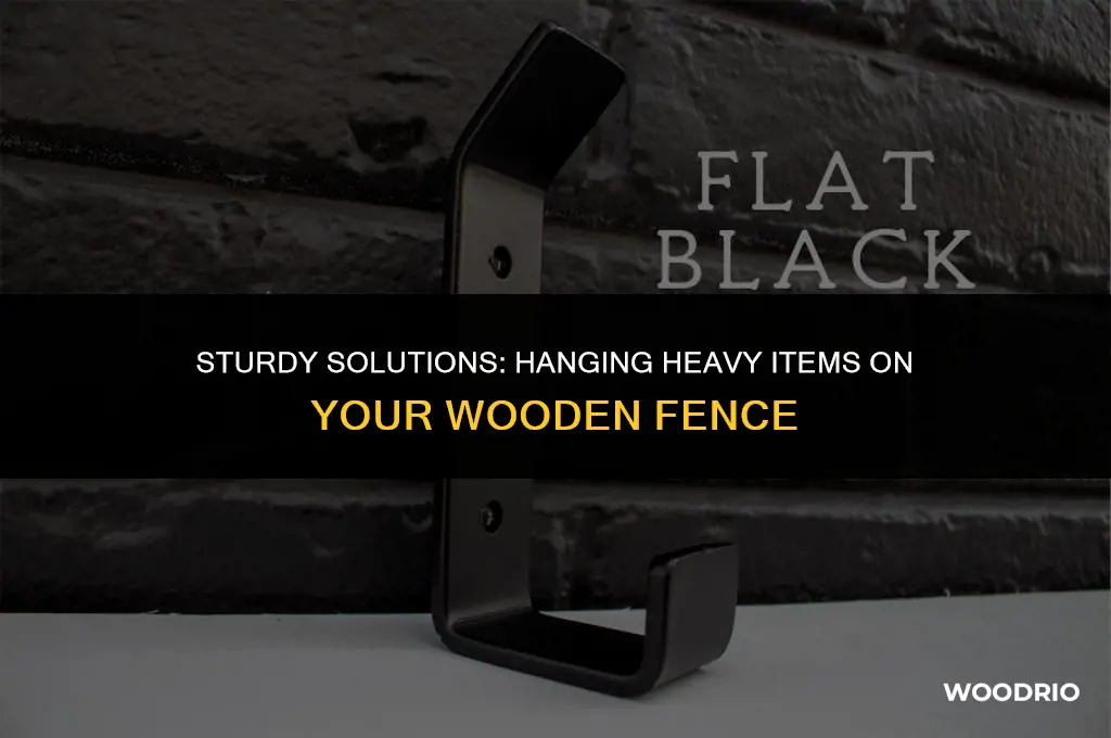 how to hang something heavy on a wood fence