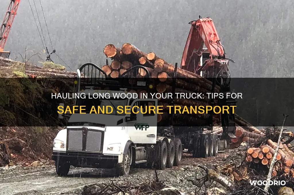 how to haul long wood in truck