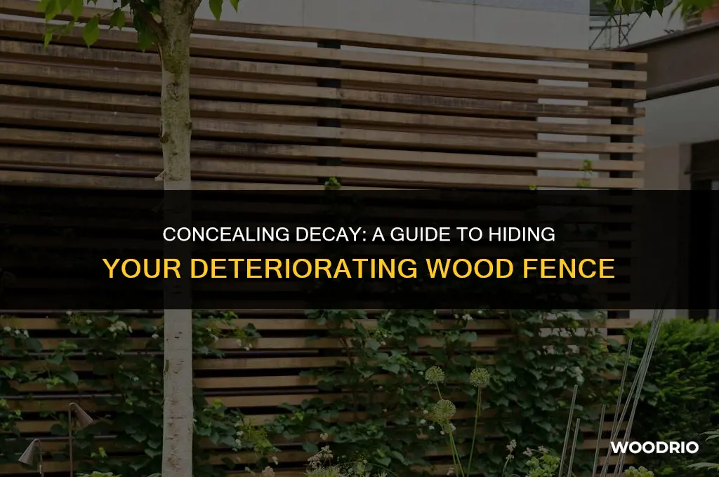 how to hide a deteriorating wood fence